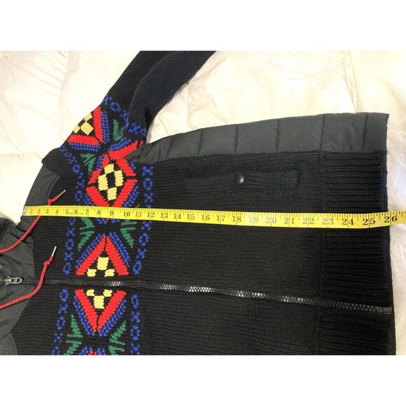 Polo Ralph Lauren Sweater Hooded Fair Isle Nordic Ski Jacket Wool Holiday Sz M - Picture 13 of 14